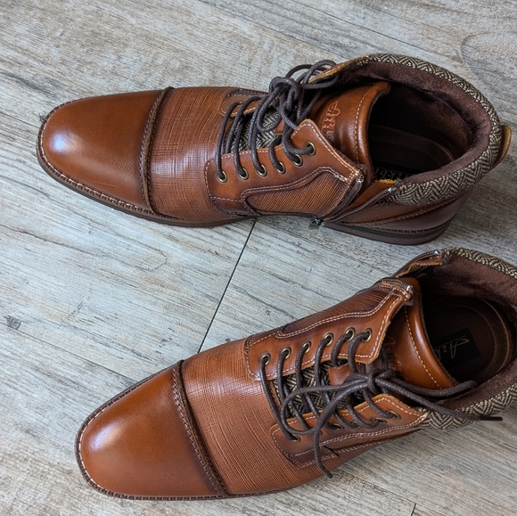 Arkbird Oxfords Boots Size 11.5 Brown Ankle Mens Classic Stylish Leather Ties main image 4